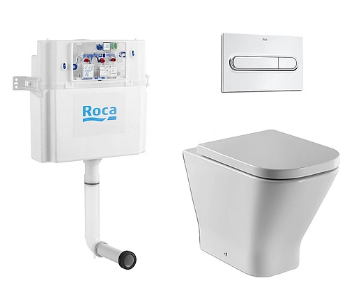 Комплект 5 в 1 Roca Gap 893109000 с кнопкой Dual 890095001 хром глянцевый